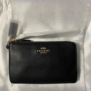 Coach Double Zip Wristlet Wallet NWT